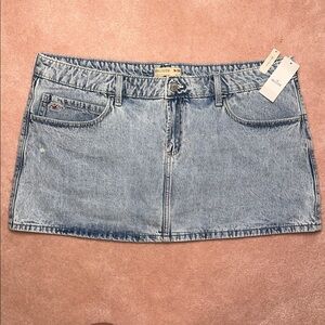 Hollister Limited Edition 25 Years Of Hollister Denim Micro Mini Skort NWT